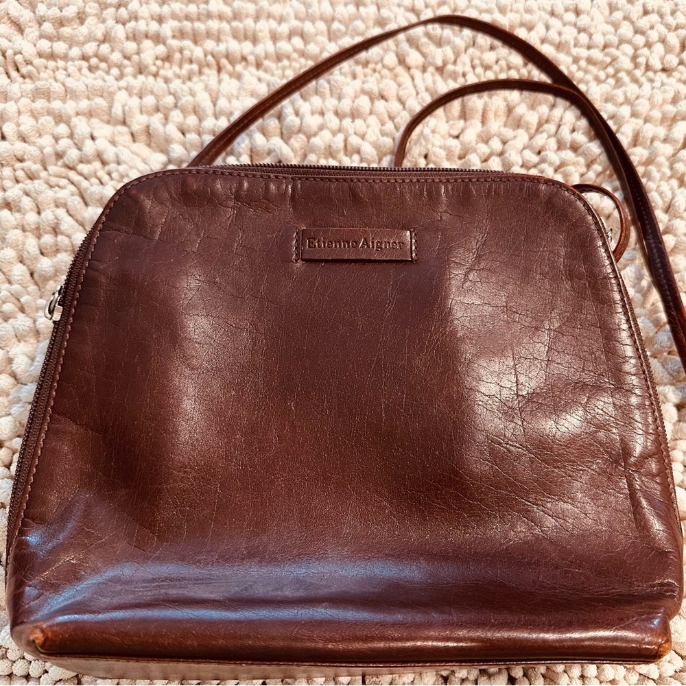 Vintage Etienne Aigner Brown Leather Women's Bag